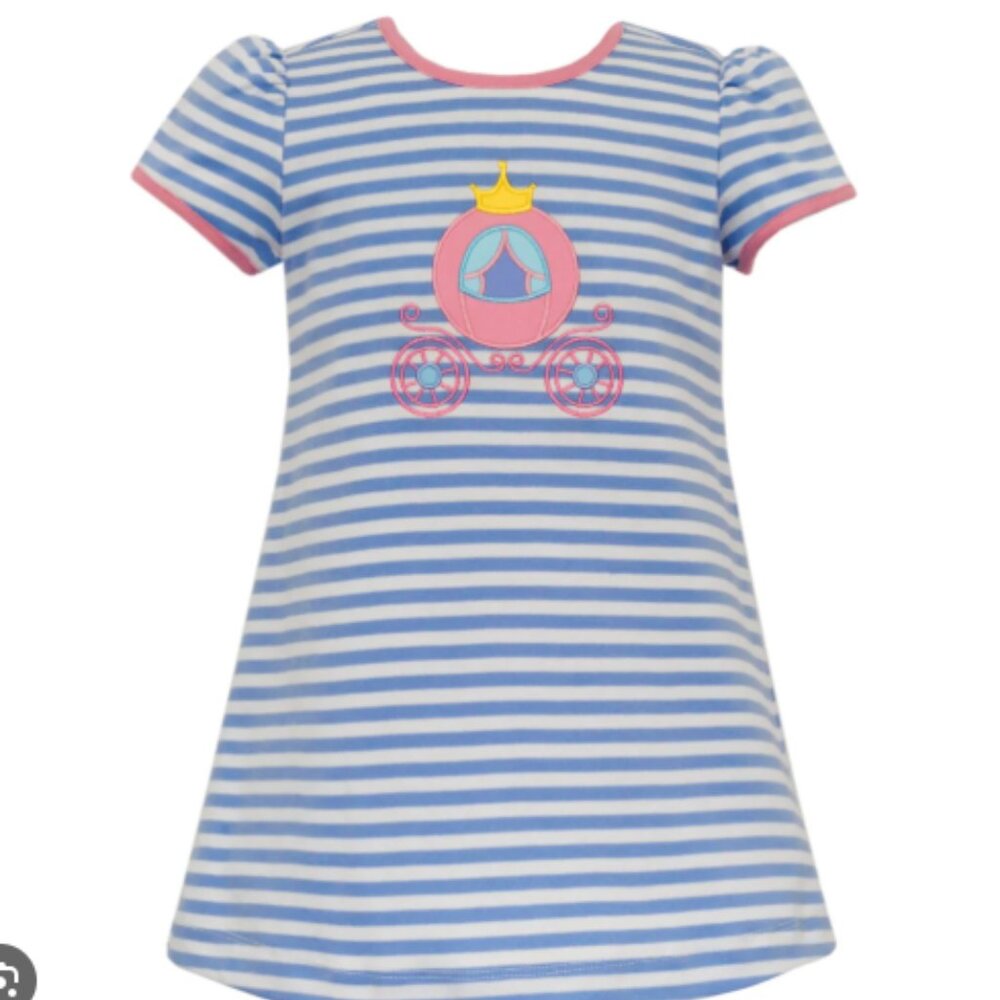 Claire & Charlie Cinderella Carriage Appliqué Dress 3T